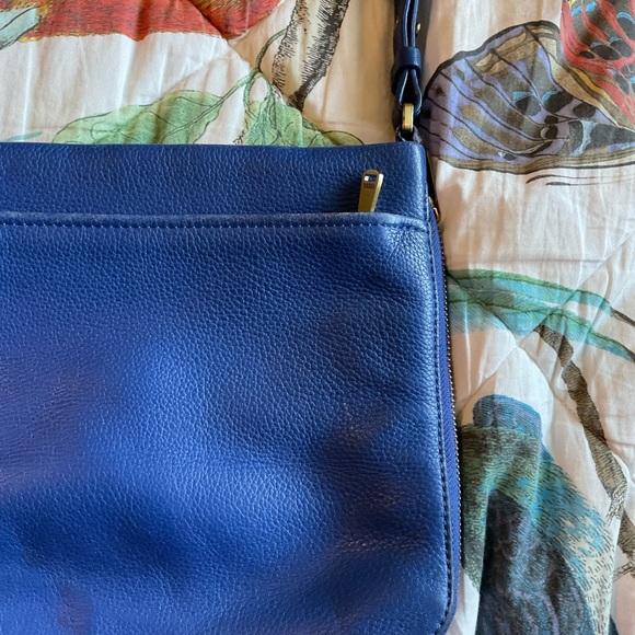 Fossil blue leather shoulder bag - Picture 9 of 16